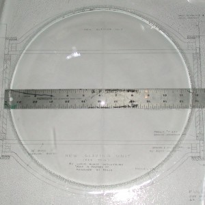 Sample lens manufactured by Lucid Glass to Ottenheimer's specifications.